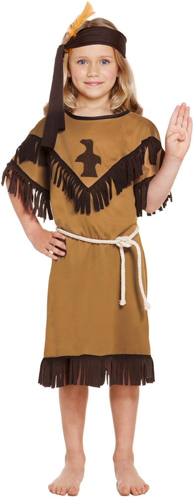 Indianerpige kostume 10-12 år. kr. 139,- hos Kostume-Pusheren.dk