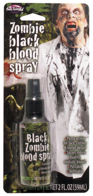 Sort zombie blod spray 59ml
