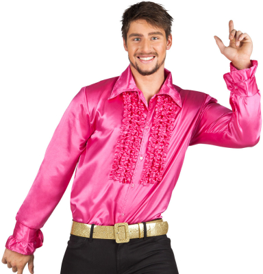 Disco skjorte pink, XL