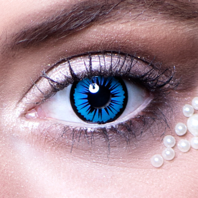 farvede kontaktlinser Angel blå 1-uges 2-pak
