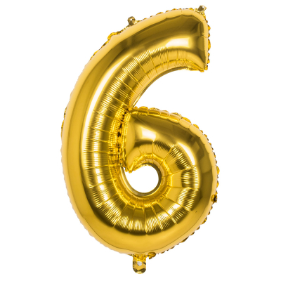Tal ballon 6 guld 86 cm