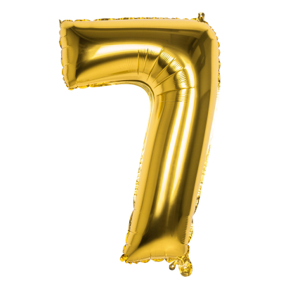 Tal ballon 7 guld 86 cm