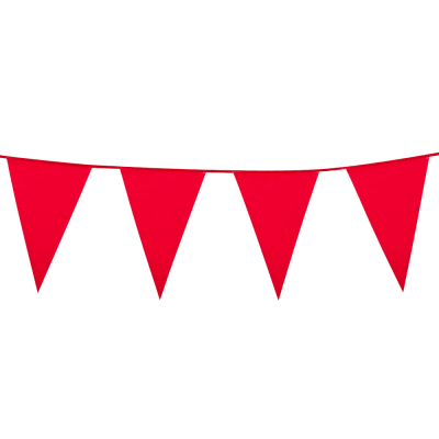 Flagguirlande rød 10 m