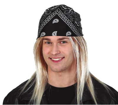 Bandana tørklæde, sort