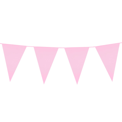 Flagguirlande lyserød 10 m