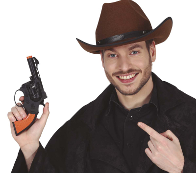 Cowboy pistol med lyd 21 cm