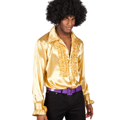 Disco skjorte guld, M