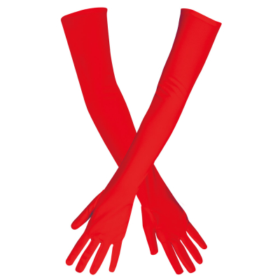 Handsker, lange, rød