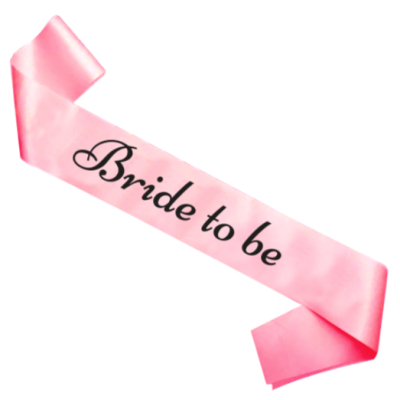 Bride to be skråbånd, pink
