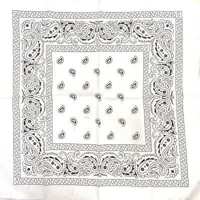 Bandana tørklæde, hvidt