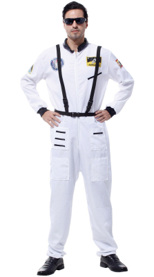 Astronaut kostume, hvid, M