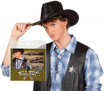 Cowboy-kæde og sherif-stjerne