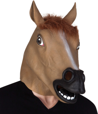 Hestehoved maske i latex
