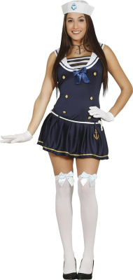 Sailor girl kostume blå, M