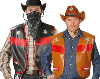Cowboy-vest, voksen