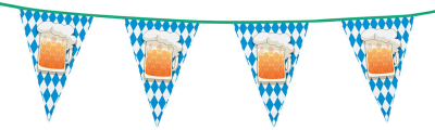Flag-guirlande ølkrus 6 m