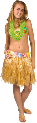 Hawaii skørt natur, 45 cm