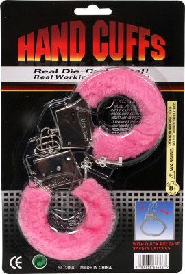 Håndjern med pink plys