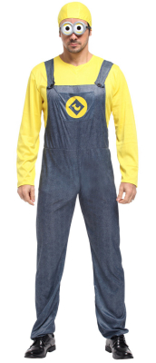Miner kostume gul/blå str M