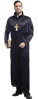 Præst kostume, str. M