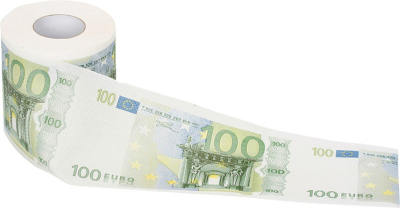toiletpapir 100 euro sedler