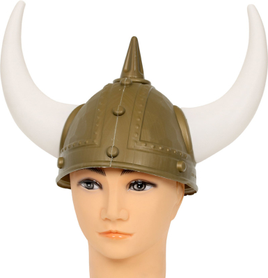 Vikingehjelm med horn