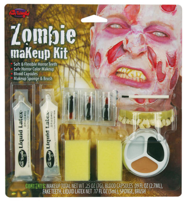 Zombie mand makeup kit