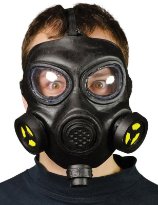 Gas maske, plast