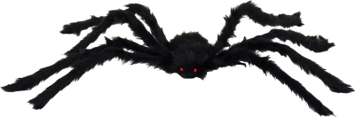 Behåret edderkop sort 90 cm