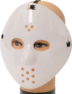 hvid hockey/gyser maske i plast
