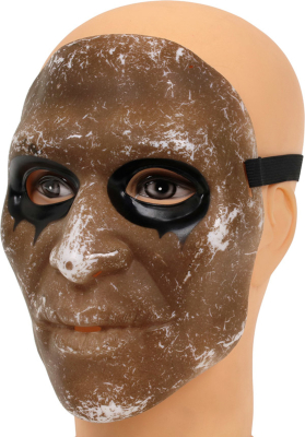 brun Zombie kriger maske i plast