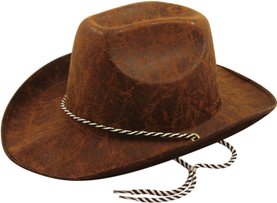 Cowboyhat brun, slidt look