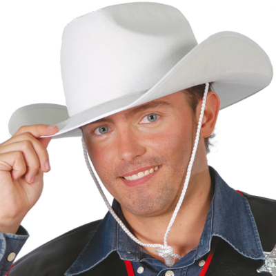 Cowboyhat, hvid