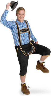 Lederhosen sort, XL/XXL