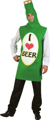 Øl-flaske kostume, one size