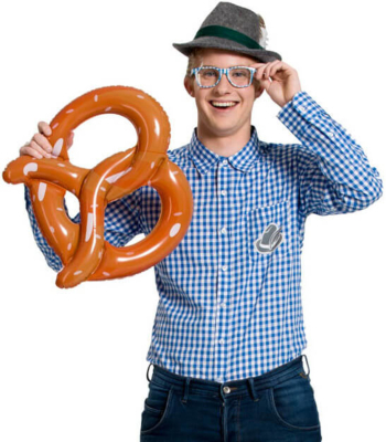 Tyroler-skjorte blå, M/L