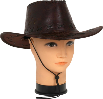 Cowboyhat slidt look, brun