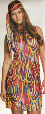 Groovy hippie pige kostume