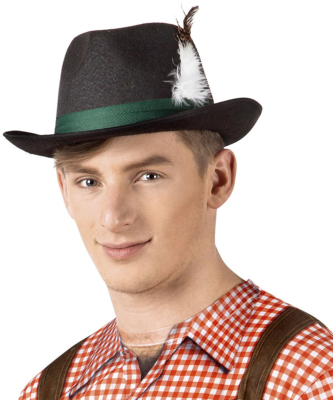 Tyrolerhat fedora med fjer